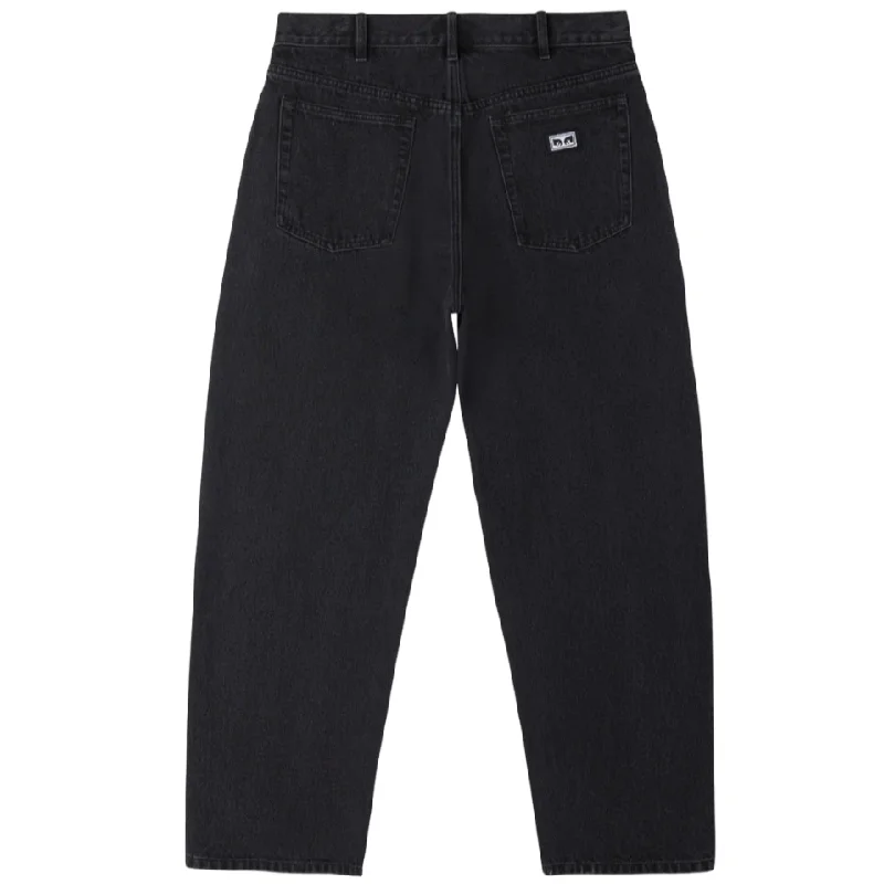 Winter Coats OBEY BIGWIG BAGGY DENIM PANT // FADED BLACK