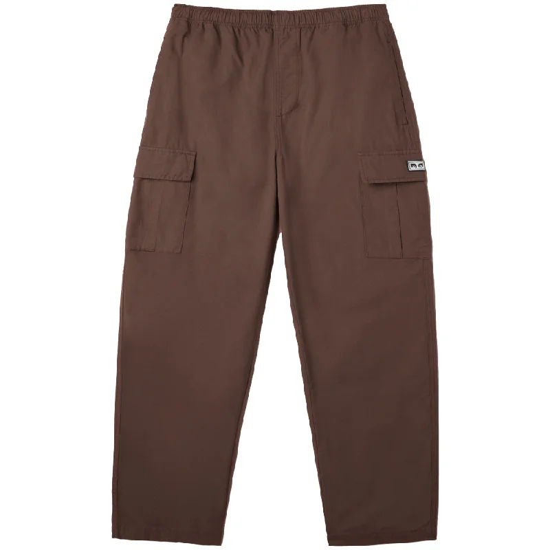 Stylish Trousers OBEY EASY RIPSTOP CARGO PANT // DARK BROWN