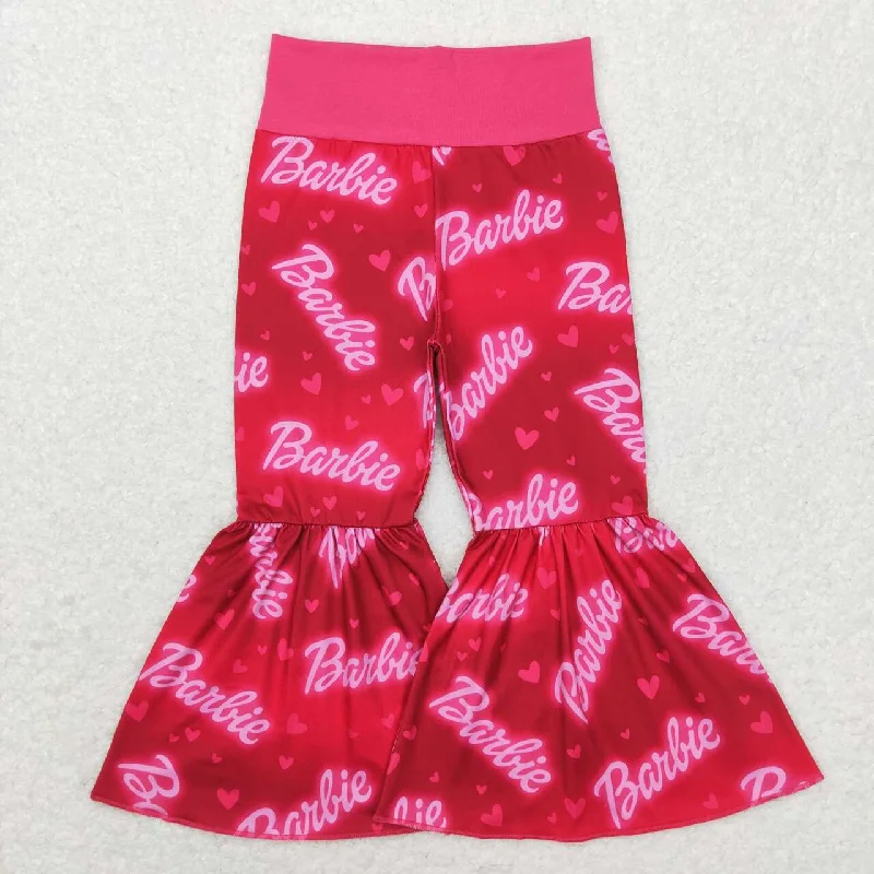 Track Pants P0275 barbie love rose red trousers