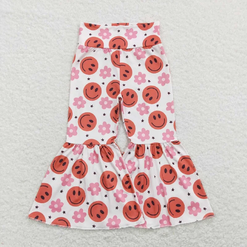 Trench Coats P0363 Smiley flower trousers