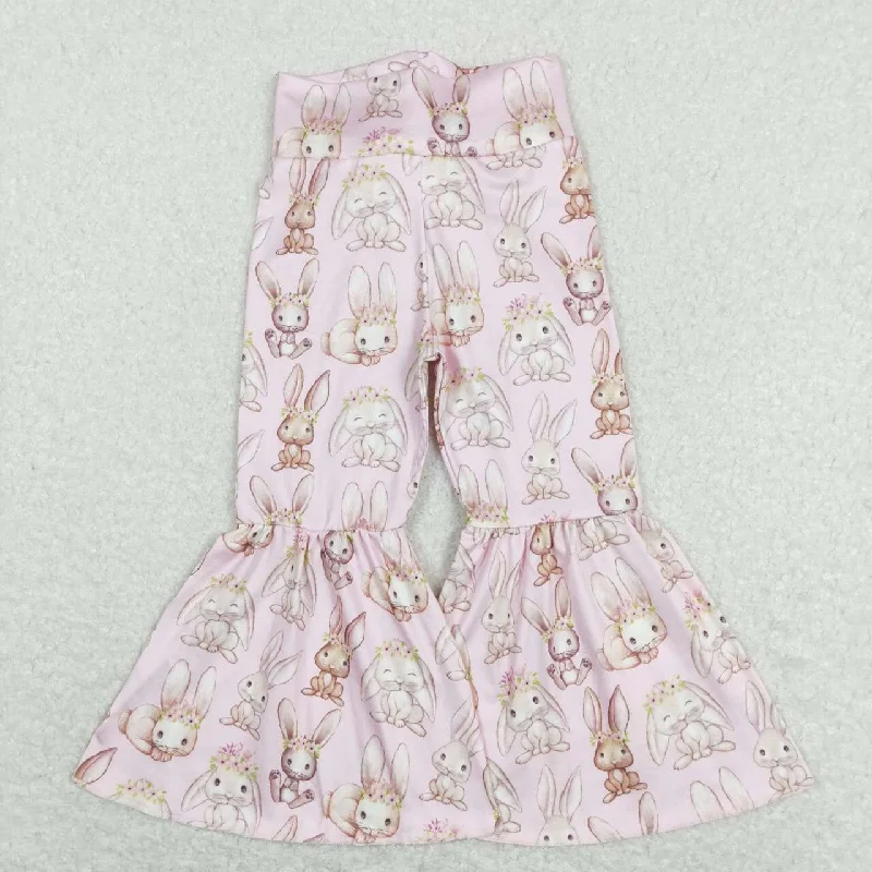 Smart Casual P0387 Flower bunny fur ball tail pink trousers