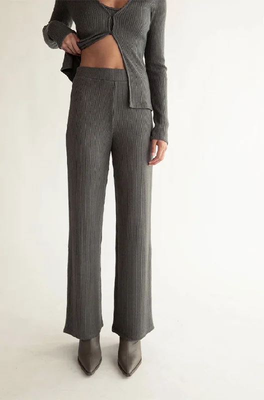 Modern Coats RIB-KNIT STRAIGHT LEG PANT