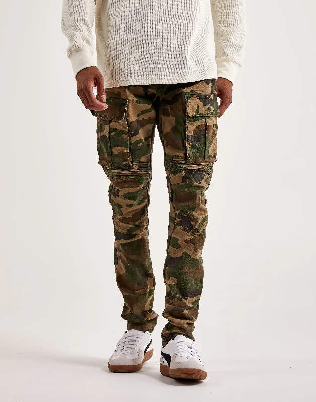 High-neck Sweaters Smoke Rise Twill Moto Cargo Pants