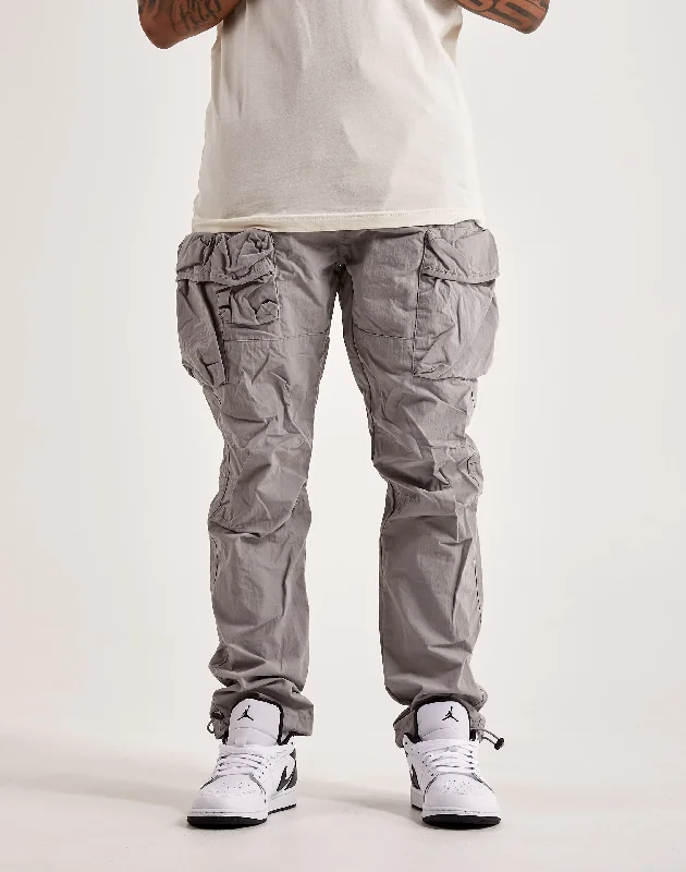 Casual Suits Smoke Rise Utility Peach Nylon Cargo Pants