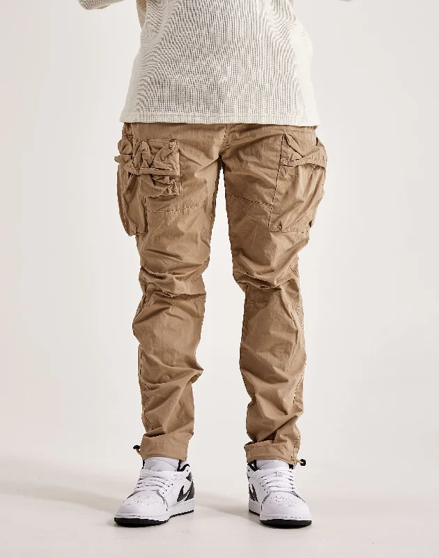 Leather Sneakers Smoke Rise Utility Peach Nylon Cargo Pants