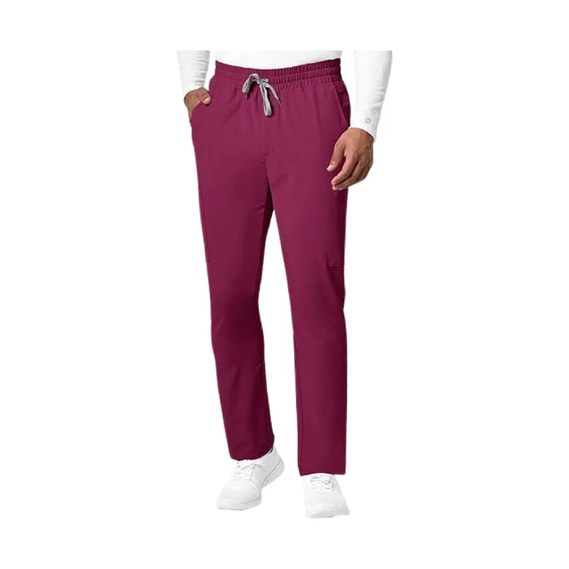 Statement Jackets WonderWink Men's Slim Cargo Scrubs Pants - Wine - ONLINE STORE CREDIT/EXCHANGE ONLY