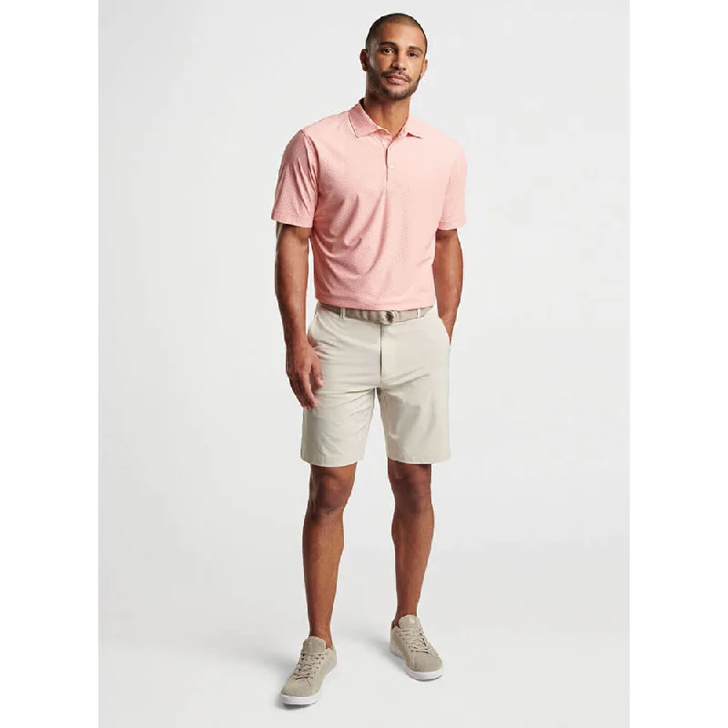 High-end Sneakers Peter Millar Men's Quadratic Performance Mesh Polo Shirt - Grapefruit