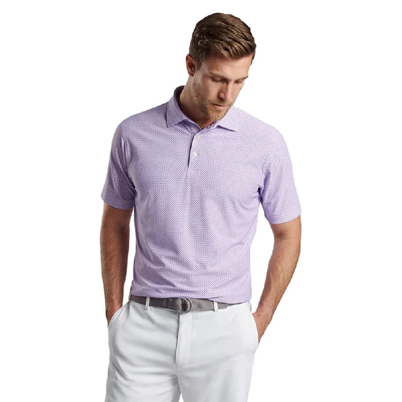 Tailored Blazers Peter Millar Orbital Geo Performance Mesh Polo Shirt - Petal Purple