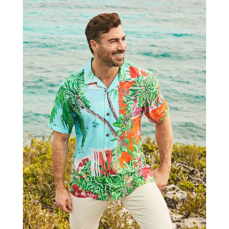 Urban Shirts Tommy Bahama Artist Series Coastal Comforts Camp Shirt - Summer Aqua