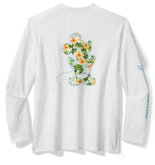 Slim Fit Suits Tommy Bahama Big & Tall Disney Postcard To Paradise Lux Long Sleeve T-Shirt - White