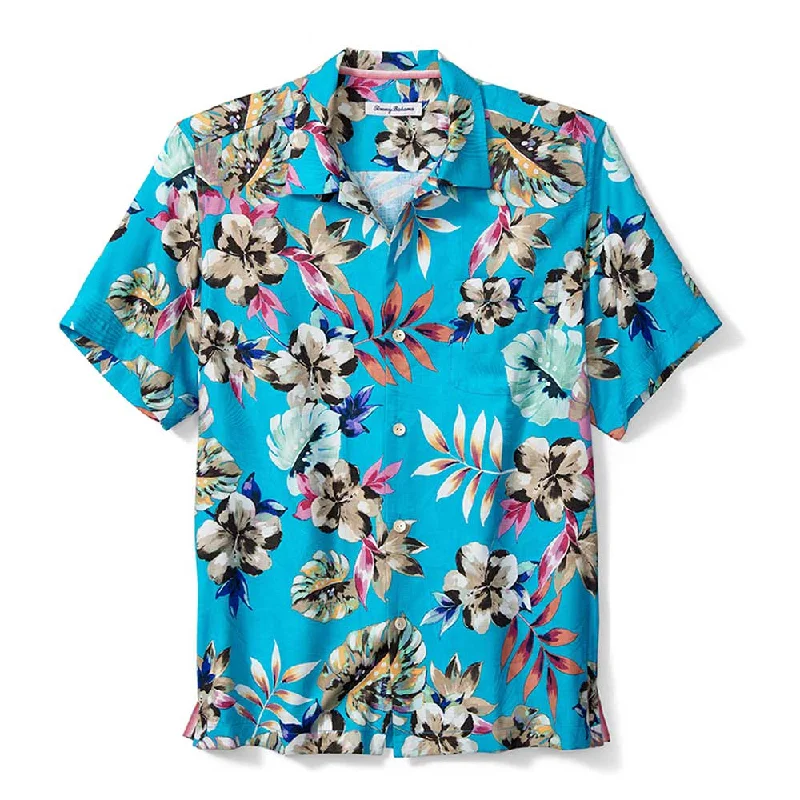 Casual Suits Tommy Bahama IslandZone Jetties Beach Blooms Camp Shirt - Blue Danube