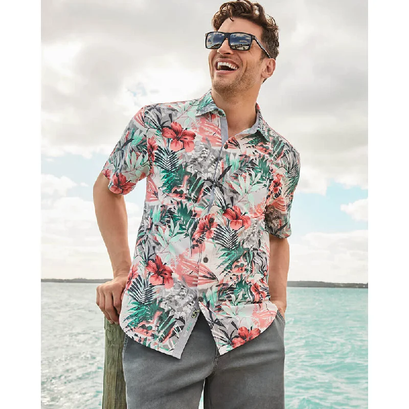 Button-down Shirts Tommy Bahama Mojito Bay Electric Blooms Camp Shirt - Summer Grey