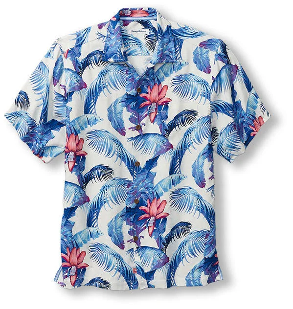 Relaxed Shirts Tommy Bahama Orchid Botanic Camp Shirt - Royal Indigo