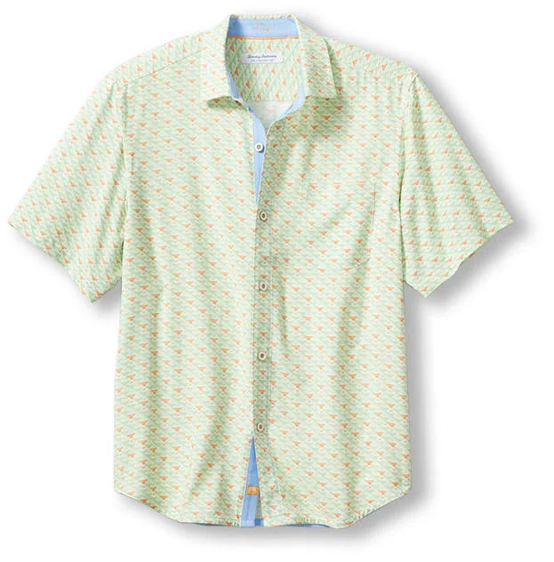 Funky T-shirts Tommy Bahama Veracruz Cay Cocktail Mixer Camp Shirt - Light Wasabi