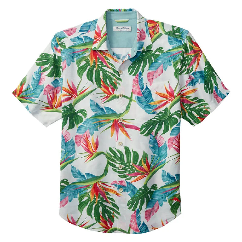 Sporty Jackets Tommy Bahama Veracruz Cay Tropic Toss Camp Shirt - White